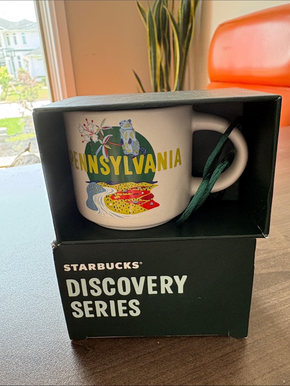Starbucks White Pennsylvania Graphic Mug with Green Accents
